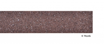 TILLIG 86411 - TT Gleisbettung Modellgleis dunkel (braun) Böschungsstreifen, Länge 700 mm
